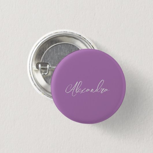 Minimalistisch handgeschreven naamlegger ronde button 3,2 cm (Voorkant /achterkant)
