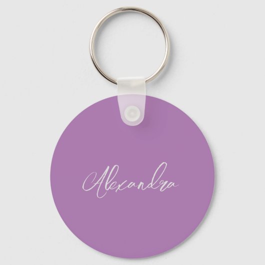 Minimalistisch handgeschreven naamlegger sleutelhanger (Voorkant)