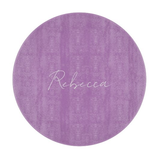 Minimalistisch handgeschreven naamlegger snijplank (Voorkant)