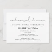 Minimalistisch handgeschreven repetitie diner kaart (Voorkant)