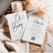 Minimalistisch handgeschreven script alles in één  kaart