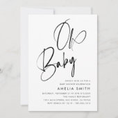 Minimalistisch handgeschreven script alles in één  kaart (Voorkant)