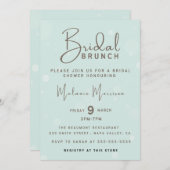 Minimalistisch handgeschreven script bruin Brunch Aankondiging (Voorkant / Achterkant)