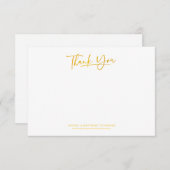 Minimalistisch handgeschreven script dank u bedankkaart (Voorkant / Achterkant)