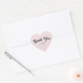 Minimalistisch handgeschreven script Dank u Blush  Hart Sticker (Envelop)