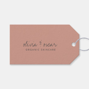 Minimalistisch handgeschreven script Dusty Roos Bu Cadeaulabel