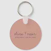 Minimalistisch handgeschreven script Dusty Roos Bu Sleutelhanger (Voorkant)