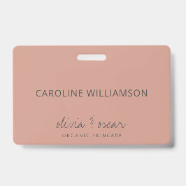 Minimalistisch handgeschreven script Dusty Roos Cu Badge