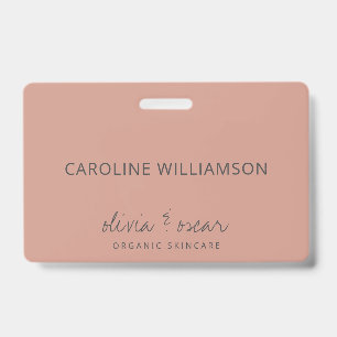 Minimalistisch handgeschreven script Dusty Roos Cu Badge
