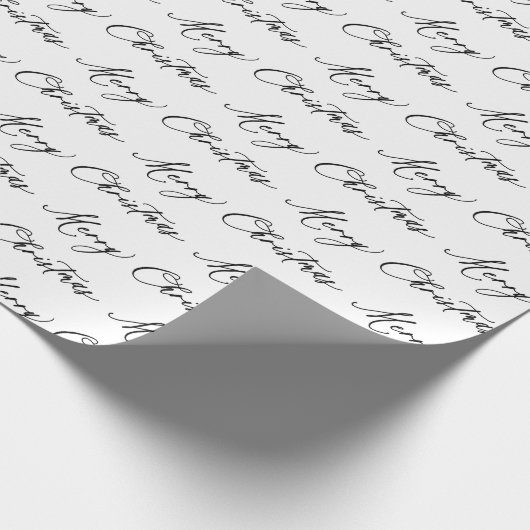 Minimalistisch handgeschreven script Prettig kerst Cadeaupapier (Hoek)