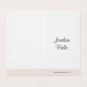 Minimalistisch handgeschreven script Professional  Visitekaartje (Buitenkant ongevouwen)