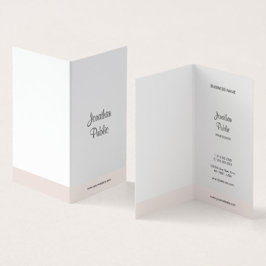 Minimalistisch handgeschreven script Professional  Visitekaartje (Binnen en buitenkant)