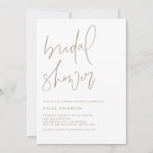 Minimalistisch handgeschreven script Taupe Vrijgez Kaart (Voorkant)