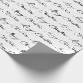 Minimalistisch handgeschreven script Vrolijk kerst Cadeaupapier (Hoek)