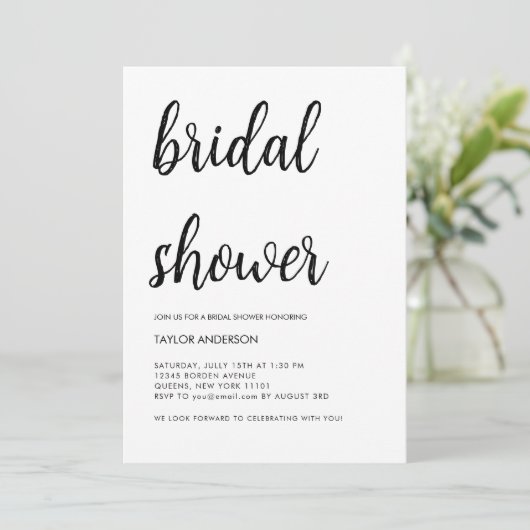 Minimalistisch handgeschreven script wit Vrijgezel Kaart (Staand voorkant)