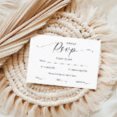 Minimalistisch handgeschreven script zwart-wit RSVP kaartje