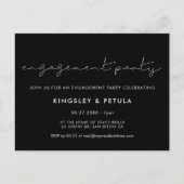 Minimalistisch handgeschreven verlovingsfeest briefkaart (Voorkant)