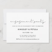 Minimalistisch handgeschreven verlovingsfeest kaart (Voorkant)