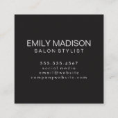 Minimalistisch/handgeschreven Vierkante Visitekaartje (Achterkant)