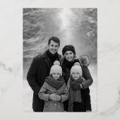 Minimalistisch Handgeschreven Vrede Op Aarde Folie Feestdagenkaart (Achterkant)