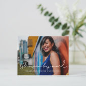 Minimalistisch handgeschreven Vrijgezellenfeest pe Briefkaart (Staand voorkant)