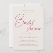 Minimalistisch handgeschreven Vrijgezellenfeest vo Kaart (Voorkant)