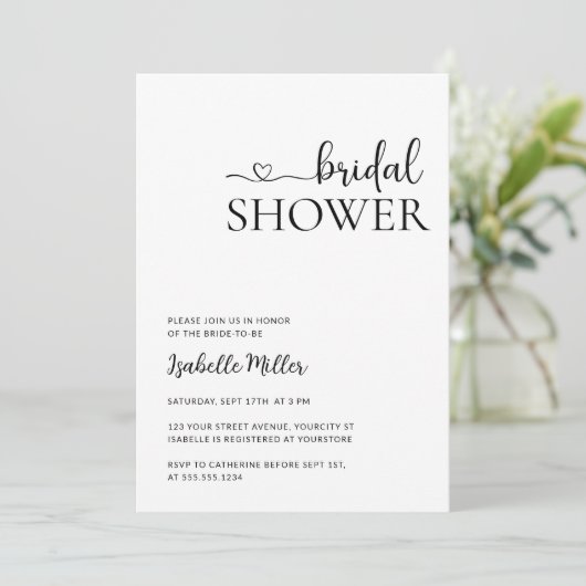 Minimalistisch handgeschreven Vrijgezellenfeest zw Kaart (Staand voorkant)