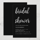 Minimalistisch handgeschreven Vrijgezellenfeest zw Kaart (Voorkant / Achterkant)