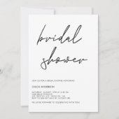 Minimalistisch handgeschreven Vrijgezellenfeest zw Kaart (Voorkant)