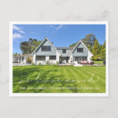 Minimalistisch handgeschreven We hebben verplaatst Briefkaart (Voorkant)