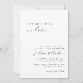 Minimalistisch handgeschrift Niets fancy gewoon li Kaart