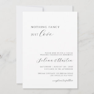 Minimalistisch handgeschrift Niets fancy gewoon li Kaart