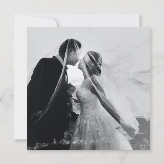 Minimalistisch handhartengebaarste bruiloft (Achterkant)