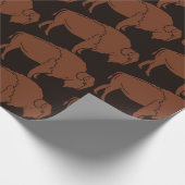 Minimalistisch handschrift Buffalo Pattern Donker  Cadeaupapier (Hoek)