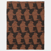 Minimalistisch handschrift Buffalo Pattern Donker  Fleece Deken (Voorkant)