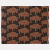 Minimalistisch handschrift Buffalo Pattern Donker  Fleece Deken (Voorkant (Horizontaal))