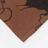 Minimalistisch handschrift Buffalo Pattern Donker  Fleece Deken (Hoek)