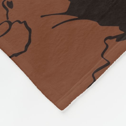 Minimalistisch handschrift Buffalo Pattern Donker  Fleece Deken (Hoek)