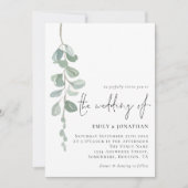 Minimalistisch handschrift Eucalyptus Handwriting  Kaart (Voorkant)