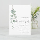 Minimalistisch handschrift Eucalyptus Handwriting  Kaart (Staand voorkant)