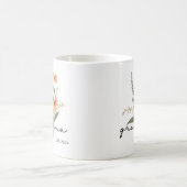 Minimalistisch handschrift grootmoeder bloem Mok (Center)