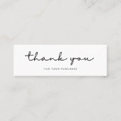 Minimalistisch handschrift Hartelijk dank Mini Visitekaartje (Voorkant)