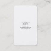 Minimalistisch handschrift in witte, eenvoudige vo visitekaartje (Achterkant)