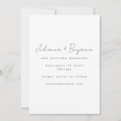 Minimalistisch handschrift met volledige fotobekli save the date (Achterkant)