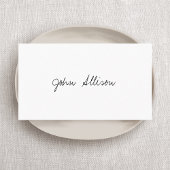 Minimalistisch handschrift Modern Simple White Visitekaartje