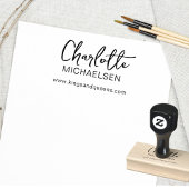 Minimalistisch, handschrift rubberstempel