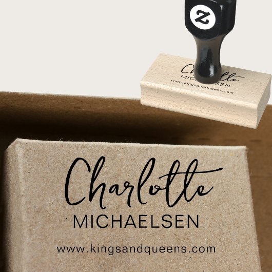 Minimalistisch, handschrift rubberstempel