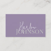 Minimalistisch handschrift Stusty Plum Elegant Visitekaartje (Voorkant)