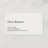 Minimalistisch handschrift voor de raad voor handm visitekaartje (Achterkant)