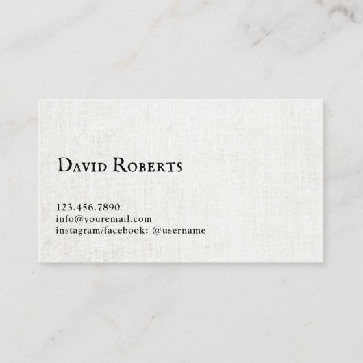 Minimalistisch handschrift voor de raad voor handm visitekaartje (Achterkant)